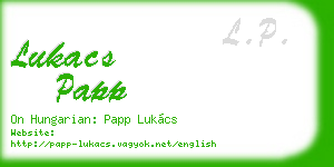 lukacs papp business card